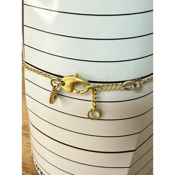 Madewell Gold Butterfly Bracelet With Blue Glitter Detailing & Lobster Clasp - 7 - Picture 6 of 9